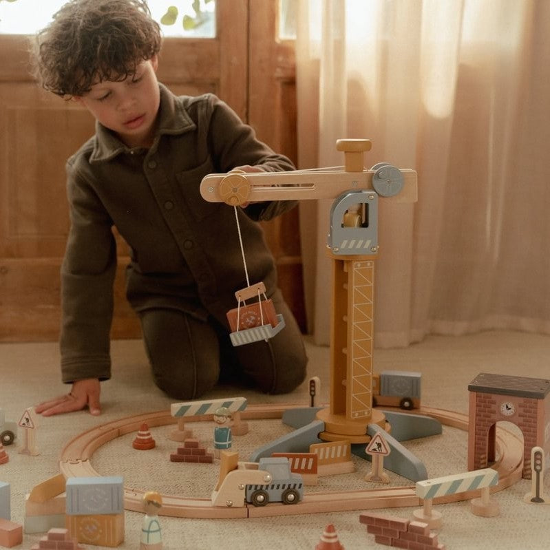 Set Construcción con Grúa - Little Dutch