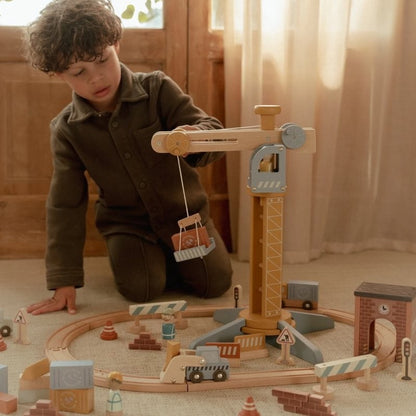 Set Construcción con Grúa - Little Dutch