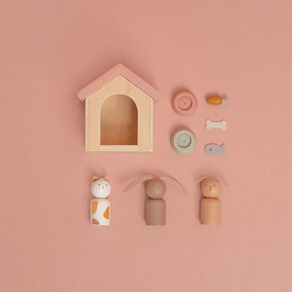 Set Mascotas Casa de Muñecas - Little Dutch