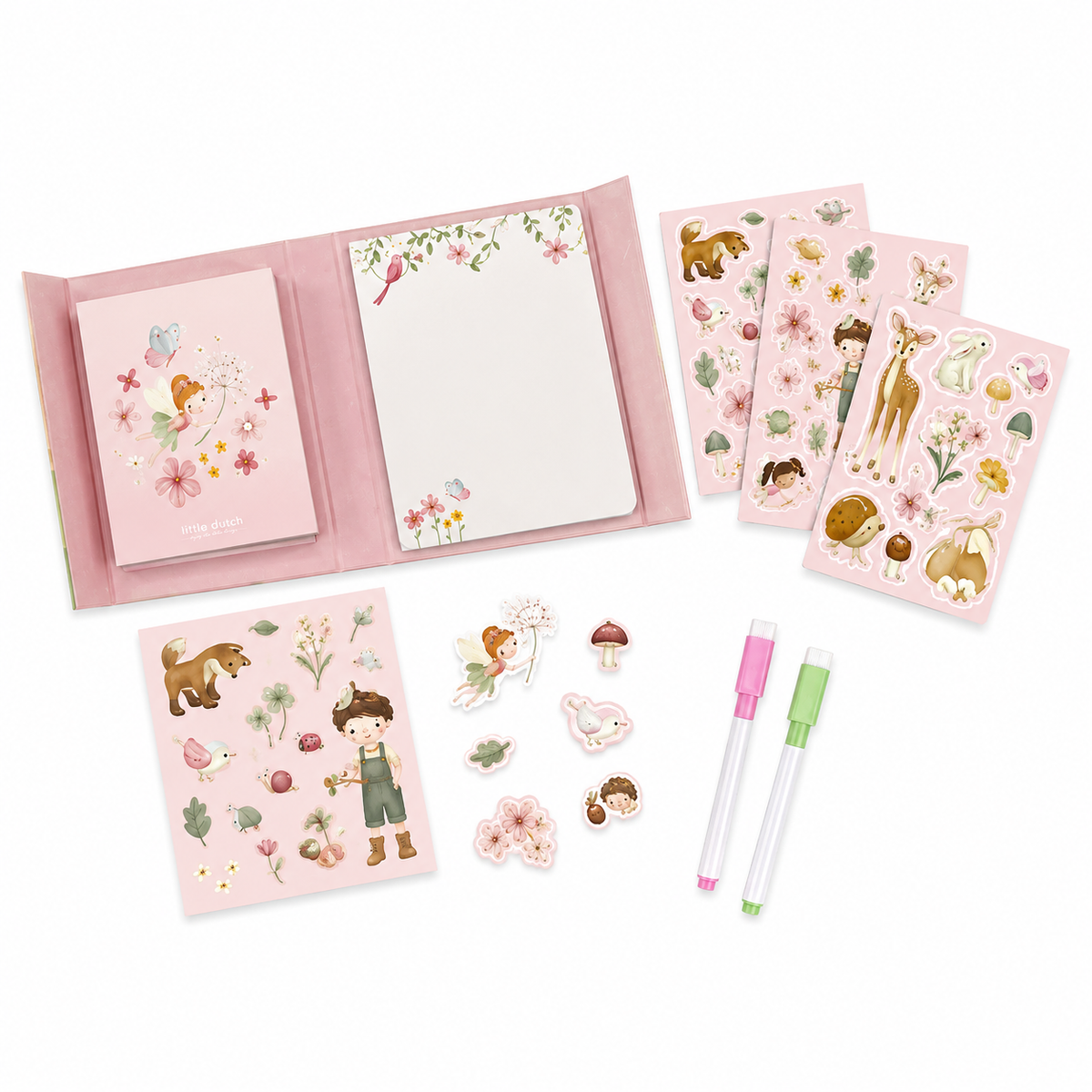 Set Decorativo Magnético Rosa Fairy Garden - Little Dutch
