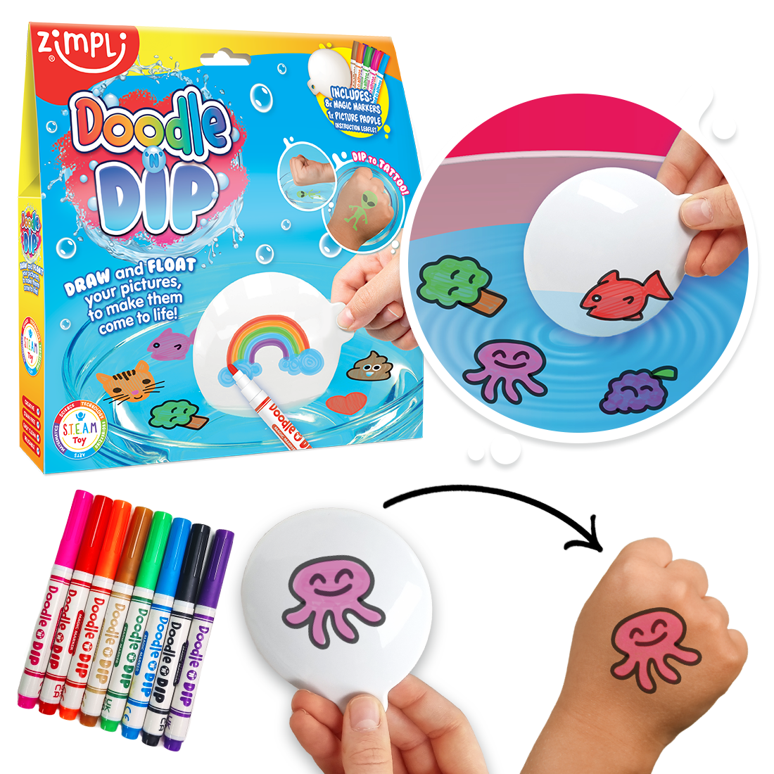 Set Dibujos Mágicos Doodle N'Dip - Zimpli