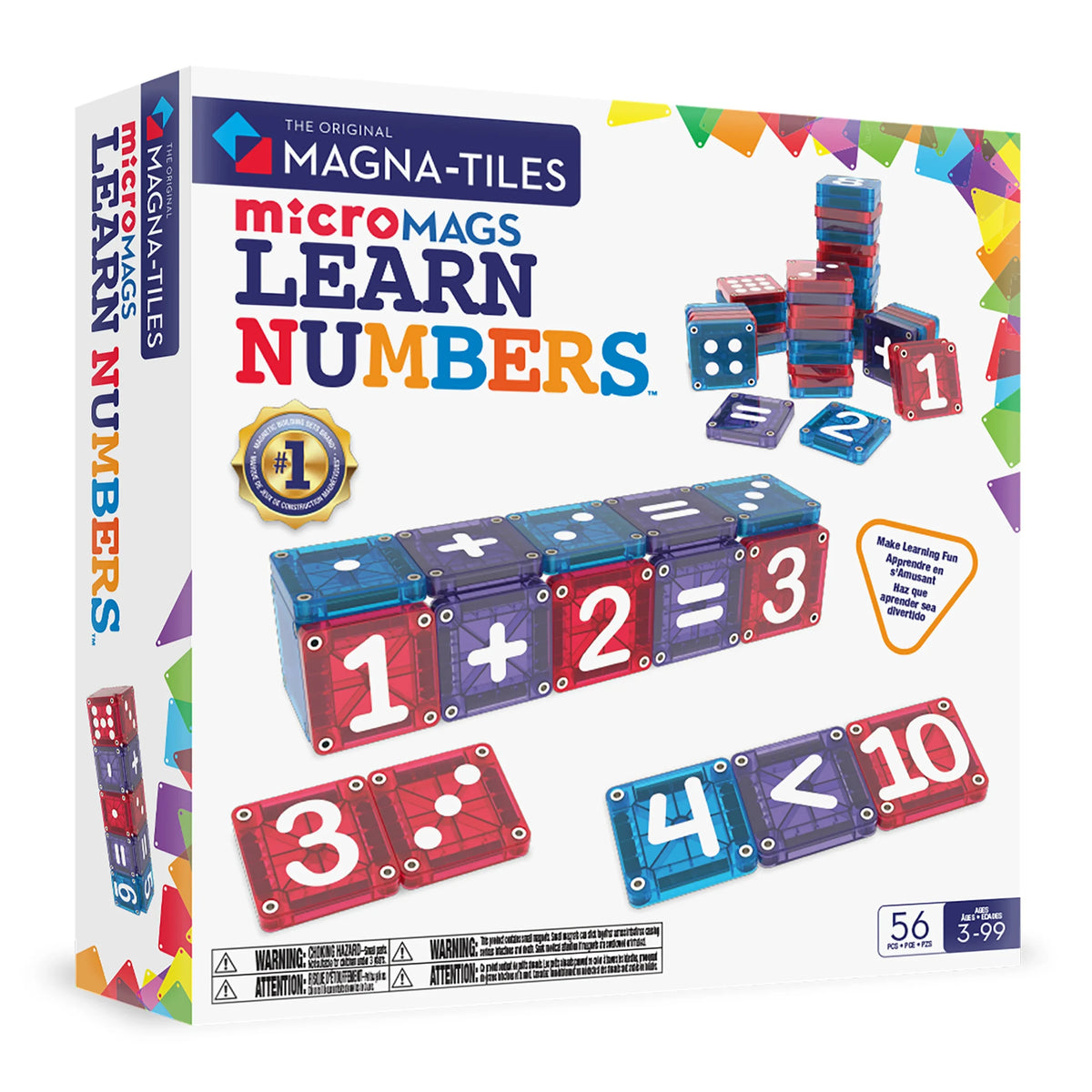 Set Learn Numbers 56 piezas - Magna Tiles