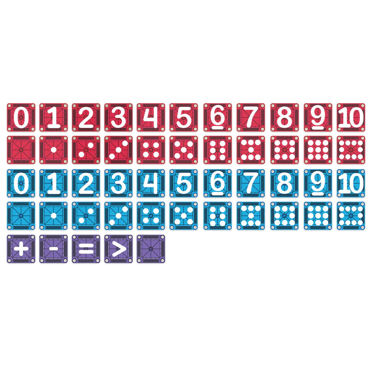Set Learn Numbers 56 piezas - Magna Tiles
