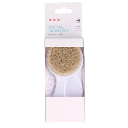 Set Cepillo y Peine Bebé Blanco - Tutete