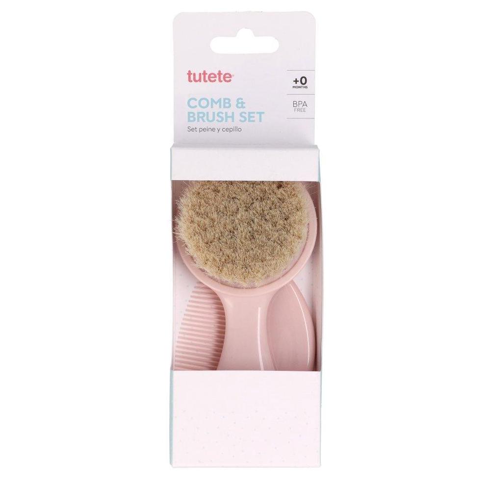 Set Cepillo y Peine Bebé Rosa - Tutete