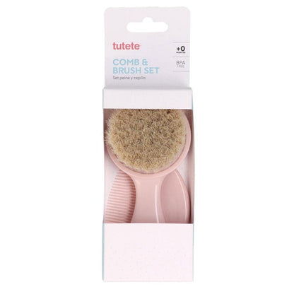 Set Cepillo y Peine Bebé Rosa - Tutete