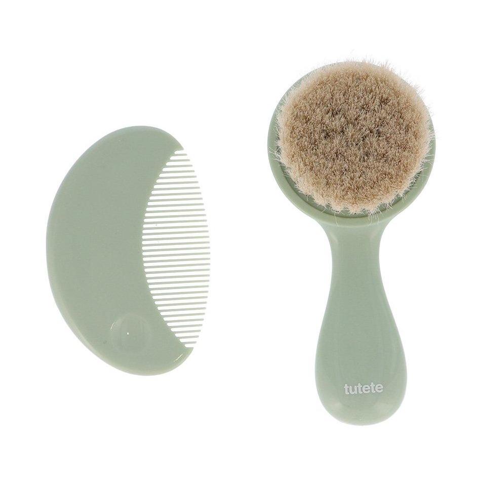 Set Cepillo y Peine Bebé Verde de Tutete