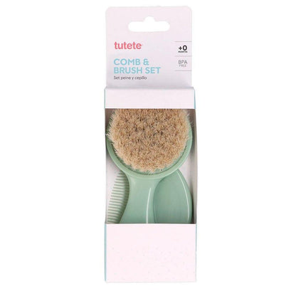 Set Cepillo y Peine Bebé Verde - Tutete