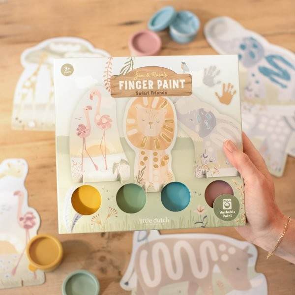 Set Pintura de Dedos Safari Friends - Little Dutch