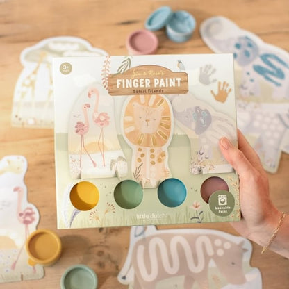 Set Pintura de Dedos Safari Friends - Little Dutch