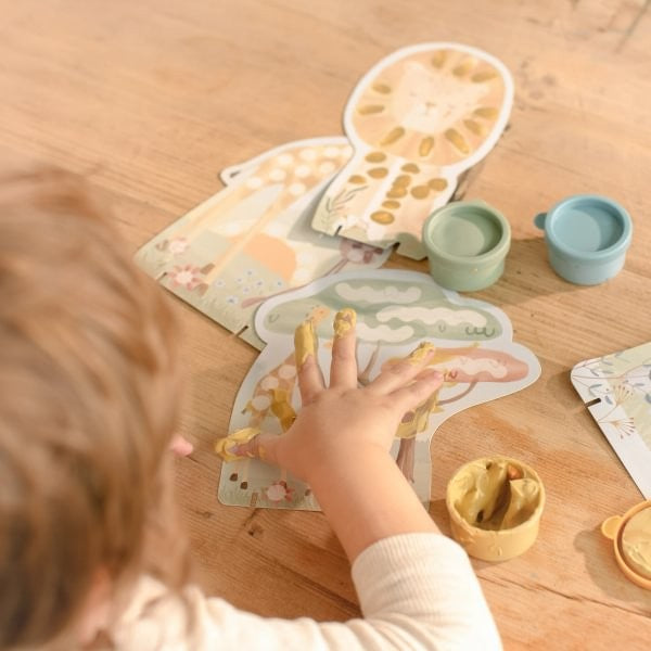 Set Pintura de Dedos Safari Friends - Little Dutch