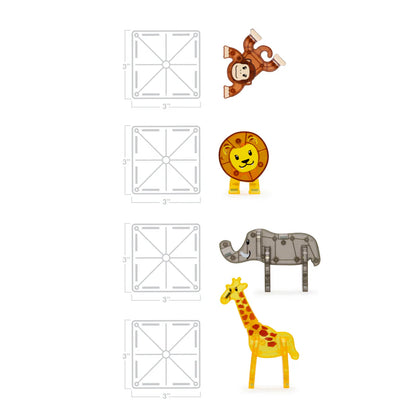 Set Safari Animals 25 piezas - Magna Tiles