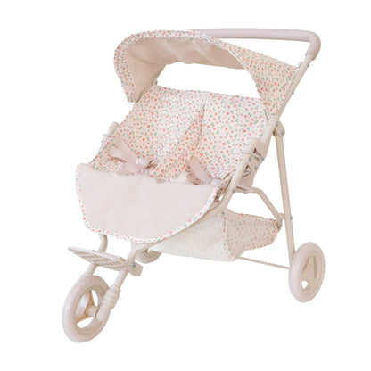 Pink Gingham Doll Stroller - Monnëka