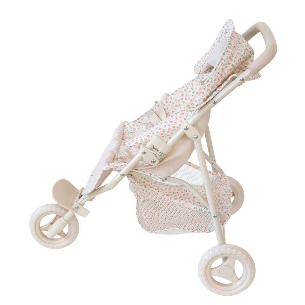 Pink Gingham Doll Stroller - Monnëka