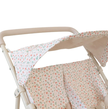 Pink Gingham Doll Stroller - Monnëka