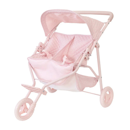 Pink Gingham Doll Stroller - Monnëka