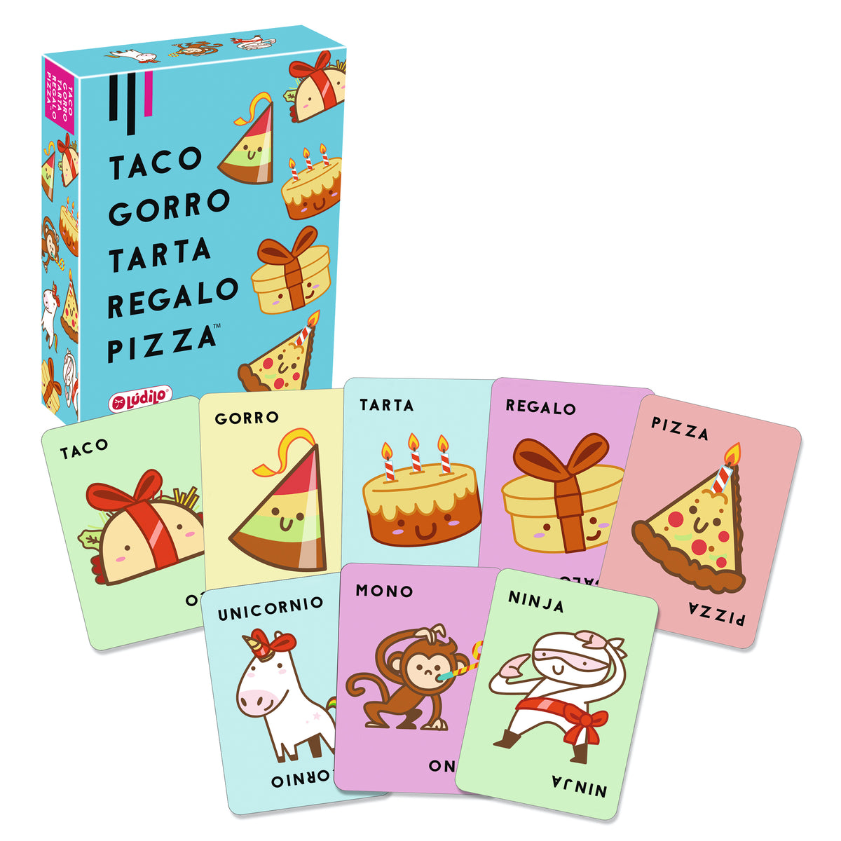 juego de cartas Taco Gorro Tarta Regalo Pizza Lúdilo