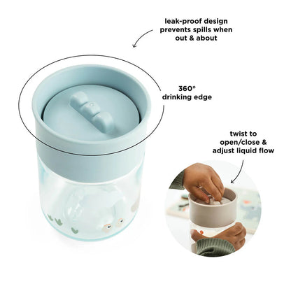 Taza de Aprendizaje 360° Tiny Farm Azul - Done By Deer