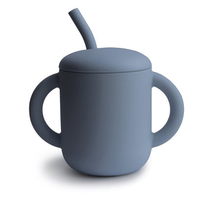 Taza Aprendizaje con Pajita Silicona Solid Tradewinds - Mushie
