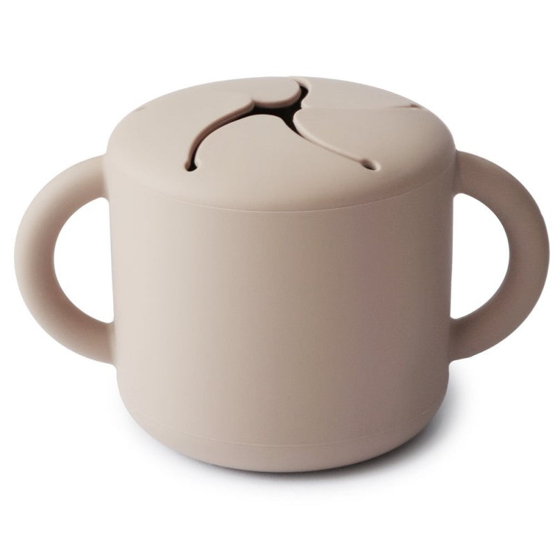 Taza Porta Snacks Silicona Solid Sand - Mushie