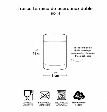Termo Isotérmico de Acero Corazones - A Little Lovely Company