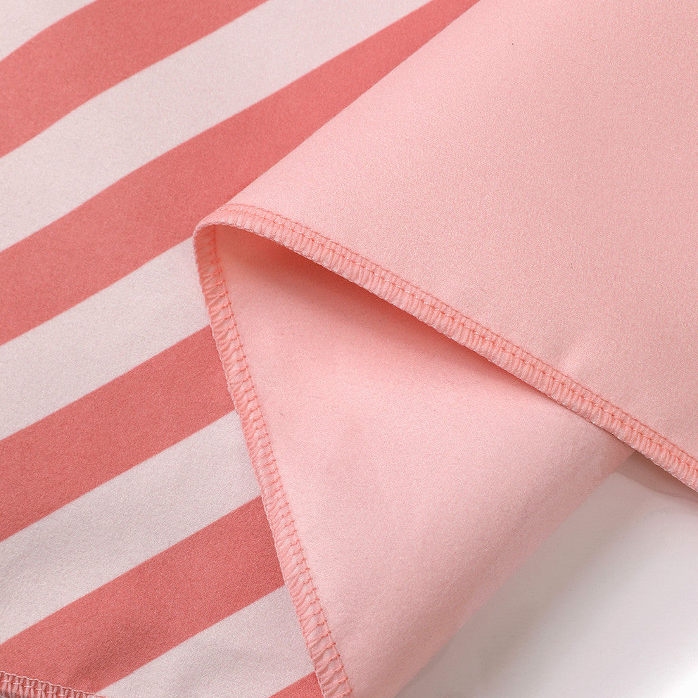 Toalla Playa Microfibra Stripes Rosa - Monnëka