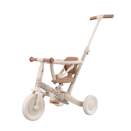 Triciclo con Barra Blanco Flores de Little Dutch
