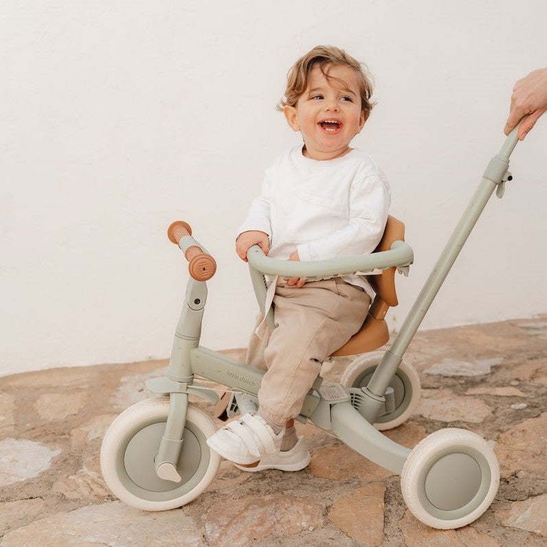 Triciclo con Barra Verde - Little Dutch