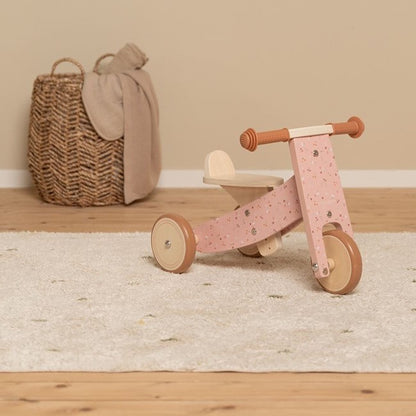 Triciclo de Madera Flores Rosas - Little Dutch