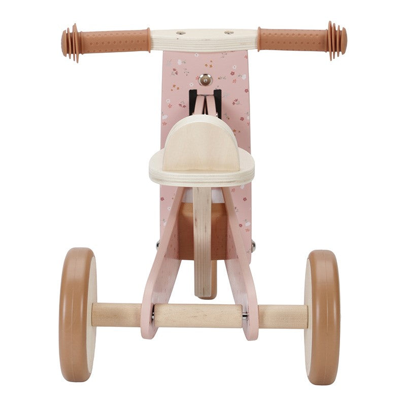 Triciclo de Madera Flores Rosas - Little Dutch