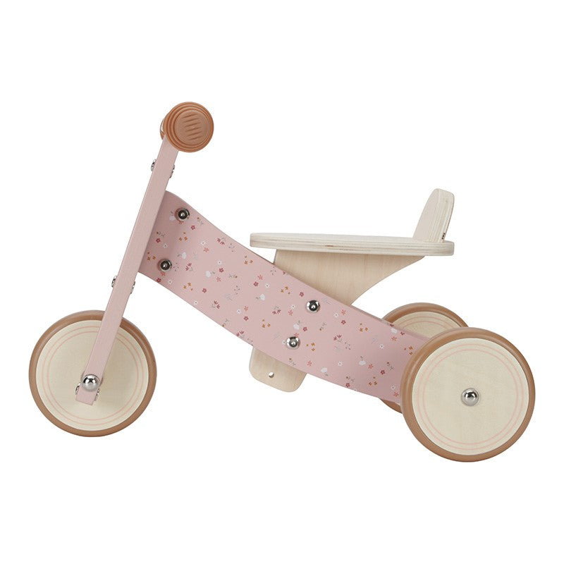 Triciclo de Madera Flores Rosas - Little Dutch