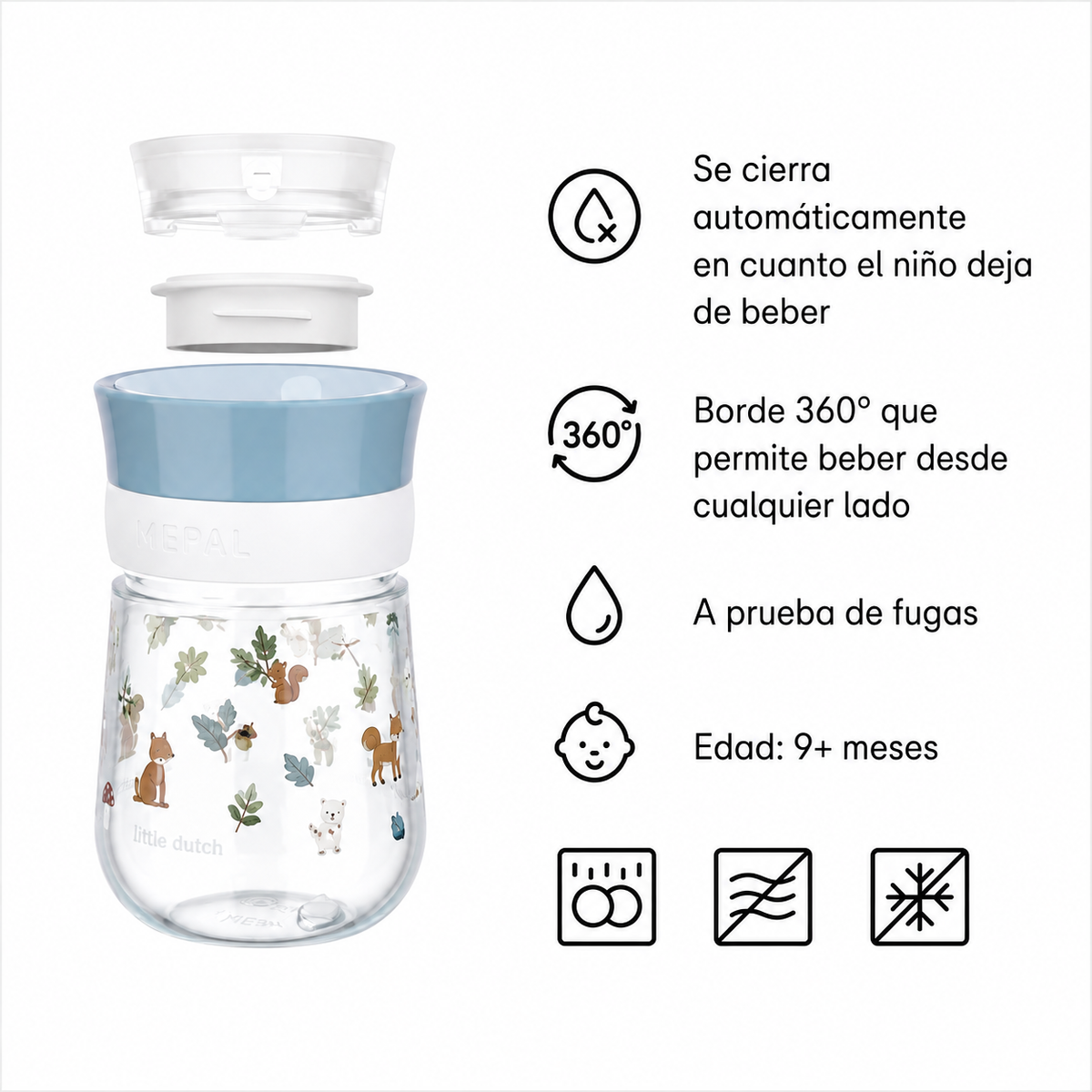 Vaso Antiderrame 360º 300 ml Forest Friends - Little Dutch