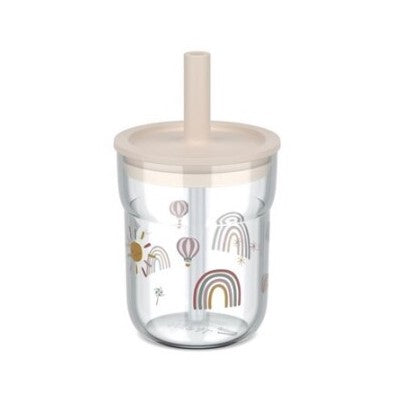 Vaso con Pajita 250 ml Arcoíris - Little Dutch