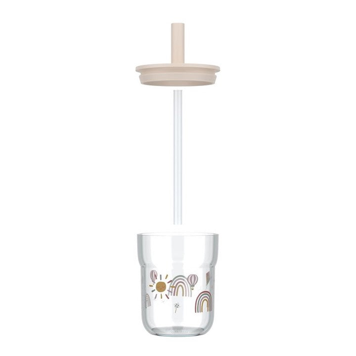 Vaso con Pajita 250 ml Arcoíris - Little Dutch
