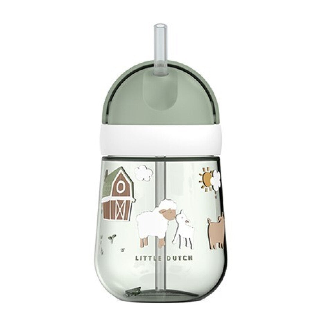 Vaso con Pajita 300 ml Little Farm - Little Dutch
