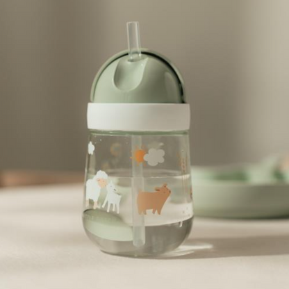Vaso con Pajita 300 ml Little Farm - Little Dutch