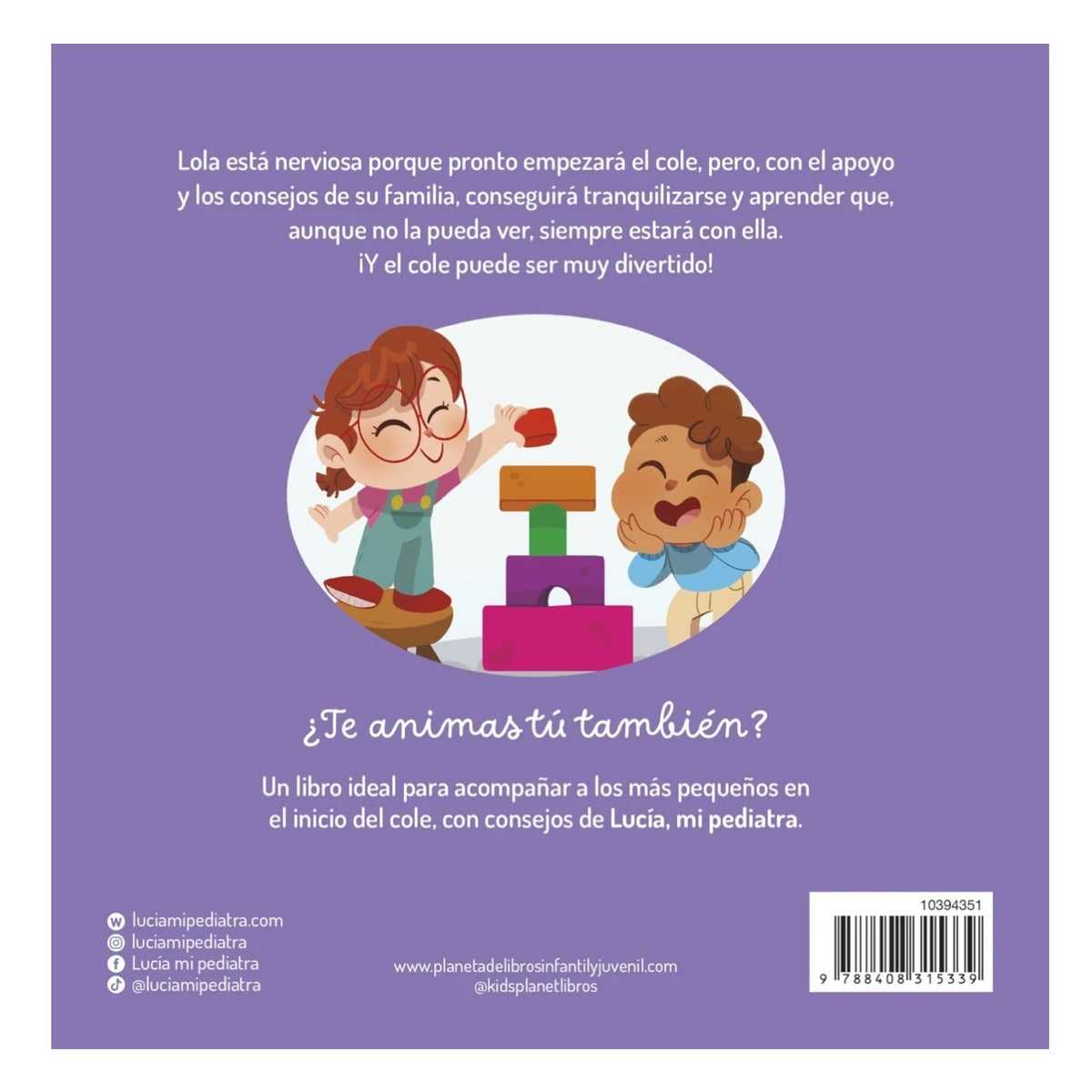 ¡Voy al Cole! Un cuento de Lucía, mi Pediatra - Timun Mas Infantil