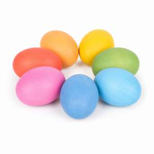 Huevos de Madera de Colores - Tickit