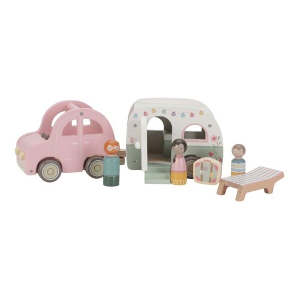 Set Coche y Caravana de madera de Little Dutch