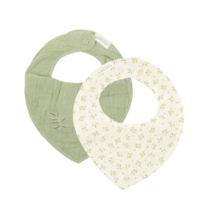 Set Bandanas Musel Blueberry Leaves Sage de Little Dutch