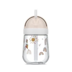 Vaso con Pajita 300 ml Arcoíris - Little Dutch