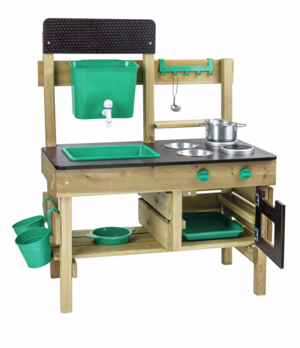 Cocina infantil de madera para jugar al aire libre de hape