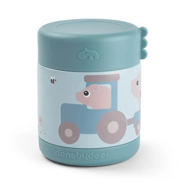 Termo Sólidos Tiny Farm Azul 300 ml - Done by Deer