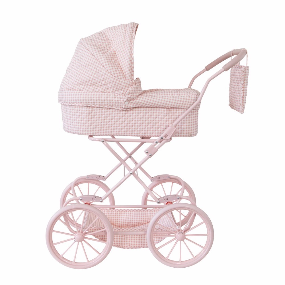 carrito-de-muñecas-vichy-rosa-monneka1 Carrito de Muñecas Vichy Rosa - Monnëka
