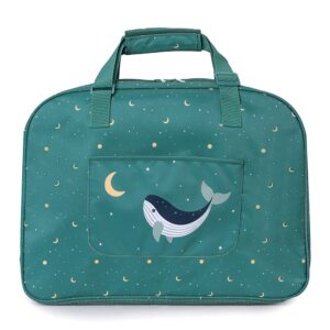 Bolso de Playa Antiarena con Rejilla Whale Teal - Monnëka