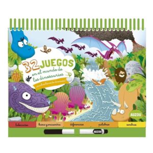 El Mundo de los Dinosaurios 32 Juegos - Auzou