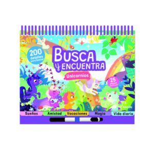 Libro Espiral de Actividades Busca y Encuentra Unicornios - Auzou