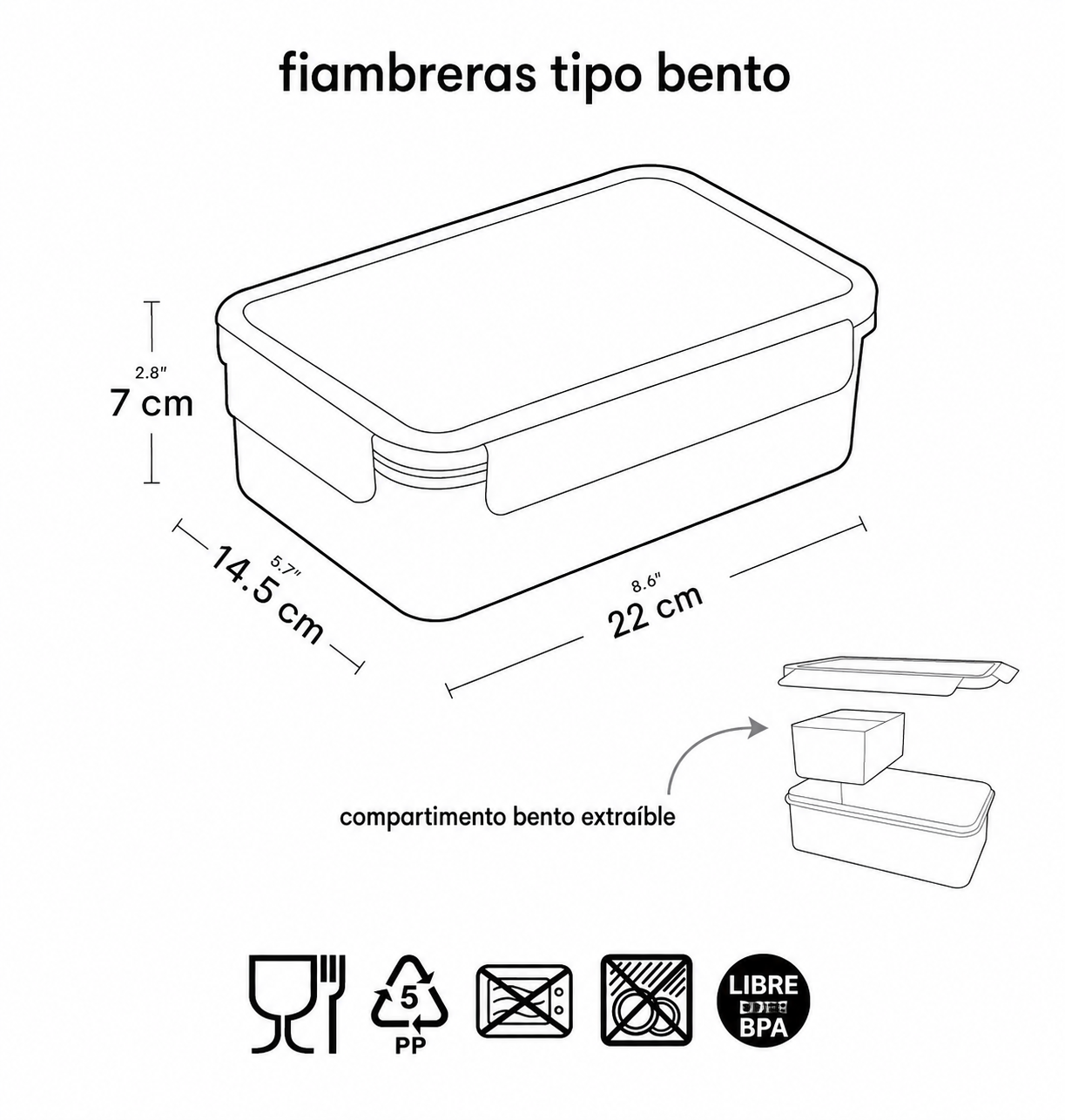 Caja Almuerzo Bento Dinosaurios - A Little Lovely Company - Imagen 5